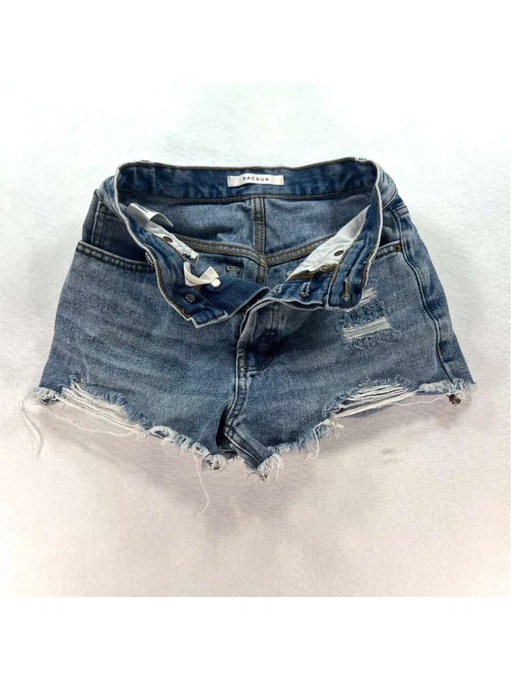 PacSun Vintage High-Waisted Distressed Denim Shorts – Women’s Size 23 H00139